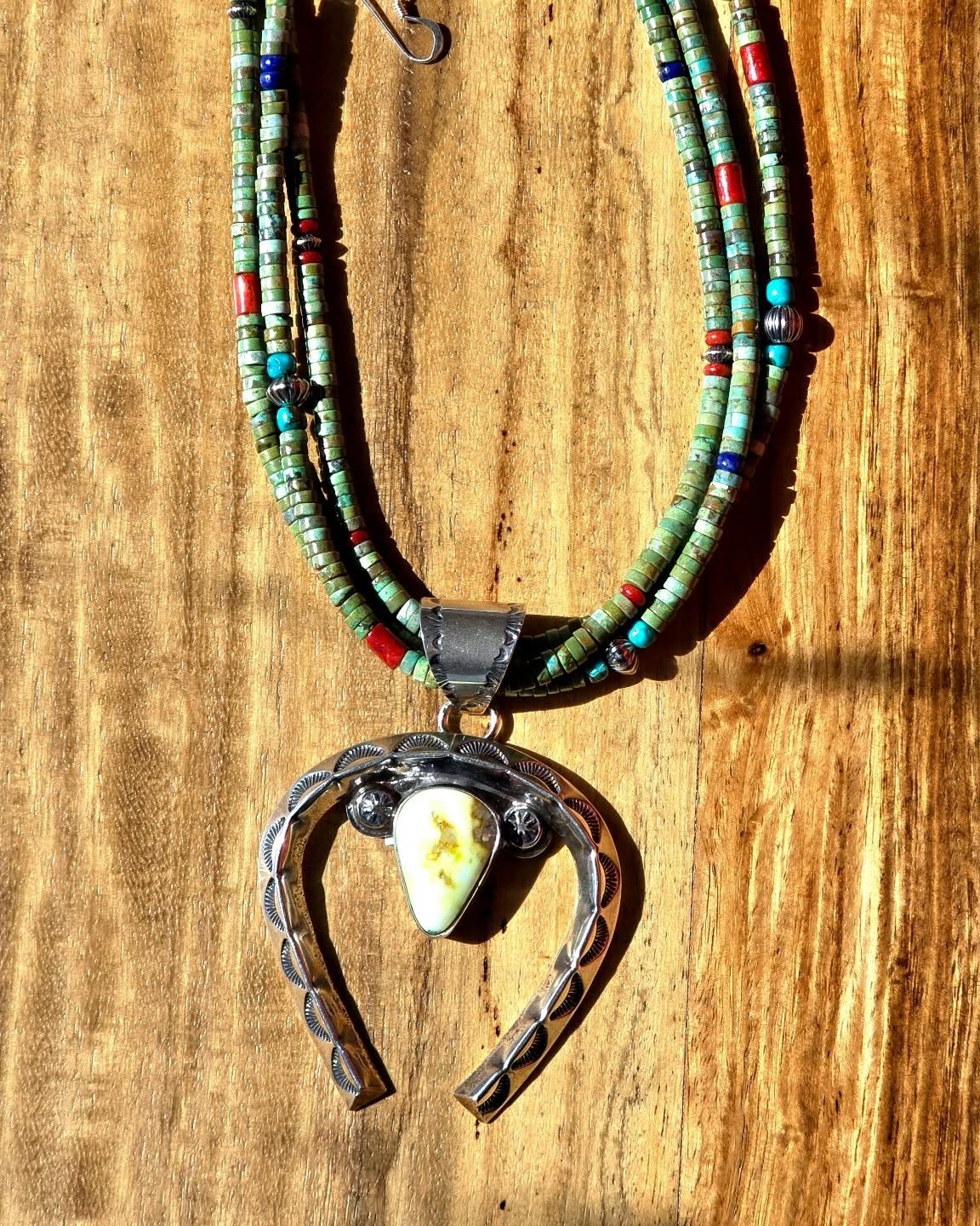 Navajo Naja and beaded necklace