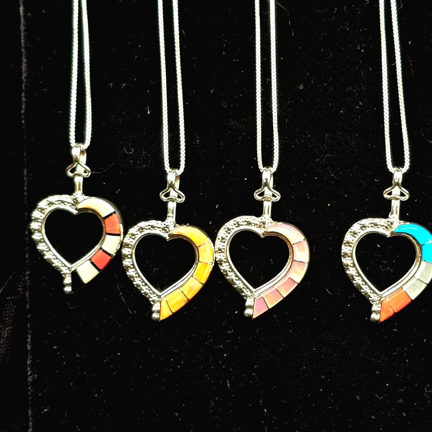 Zuni Heart pendants
