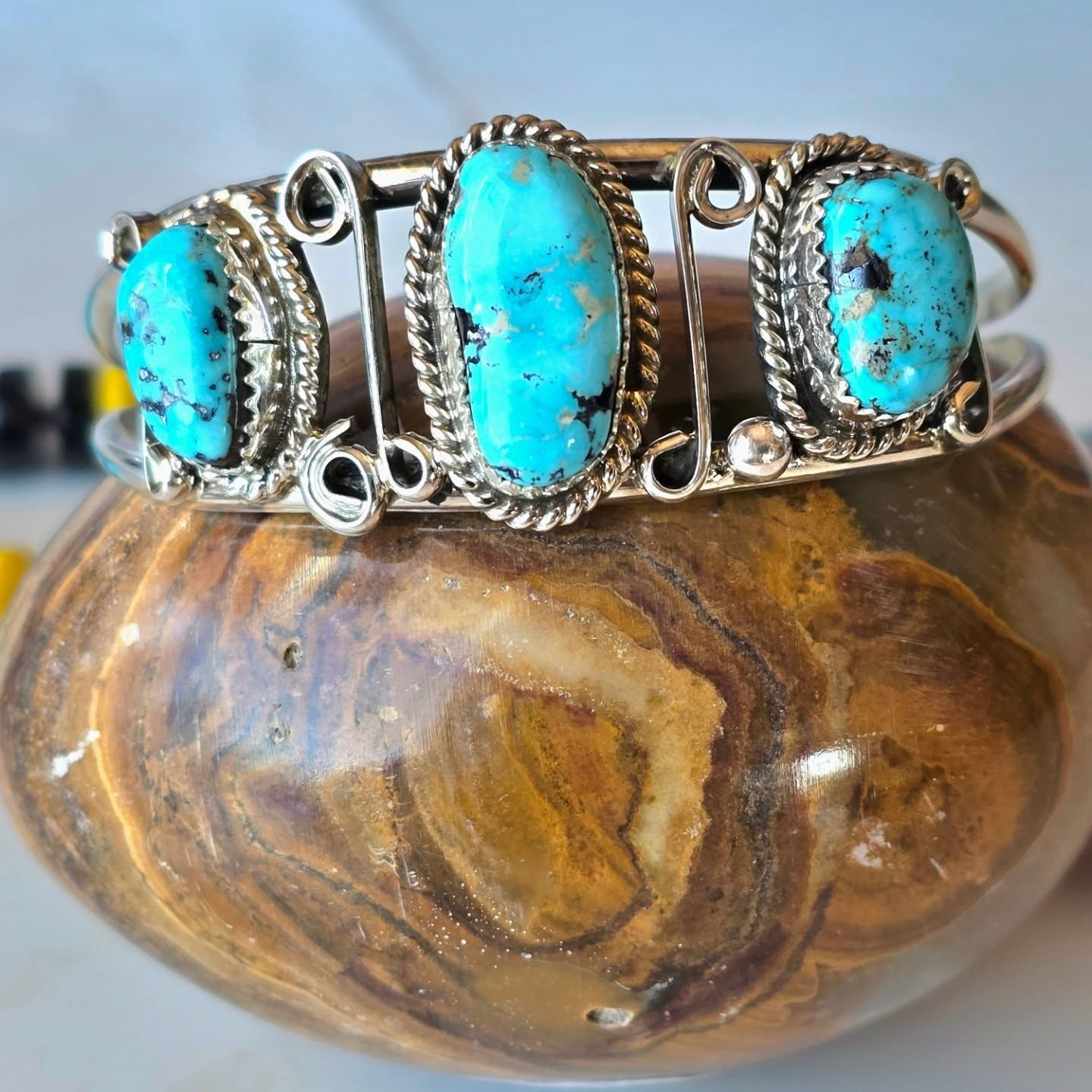 Navajo Turquoise and Sterling Bracelet