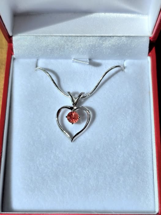 Sunstone Heart Necklace