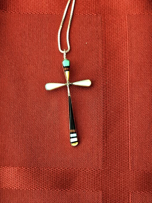Inlayed Cross Pendant