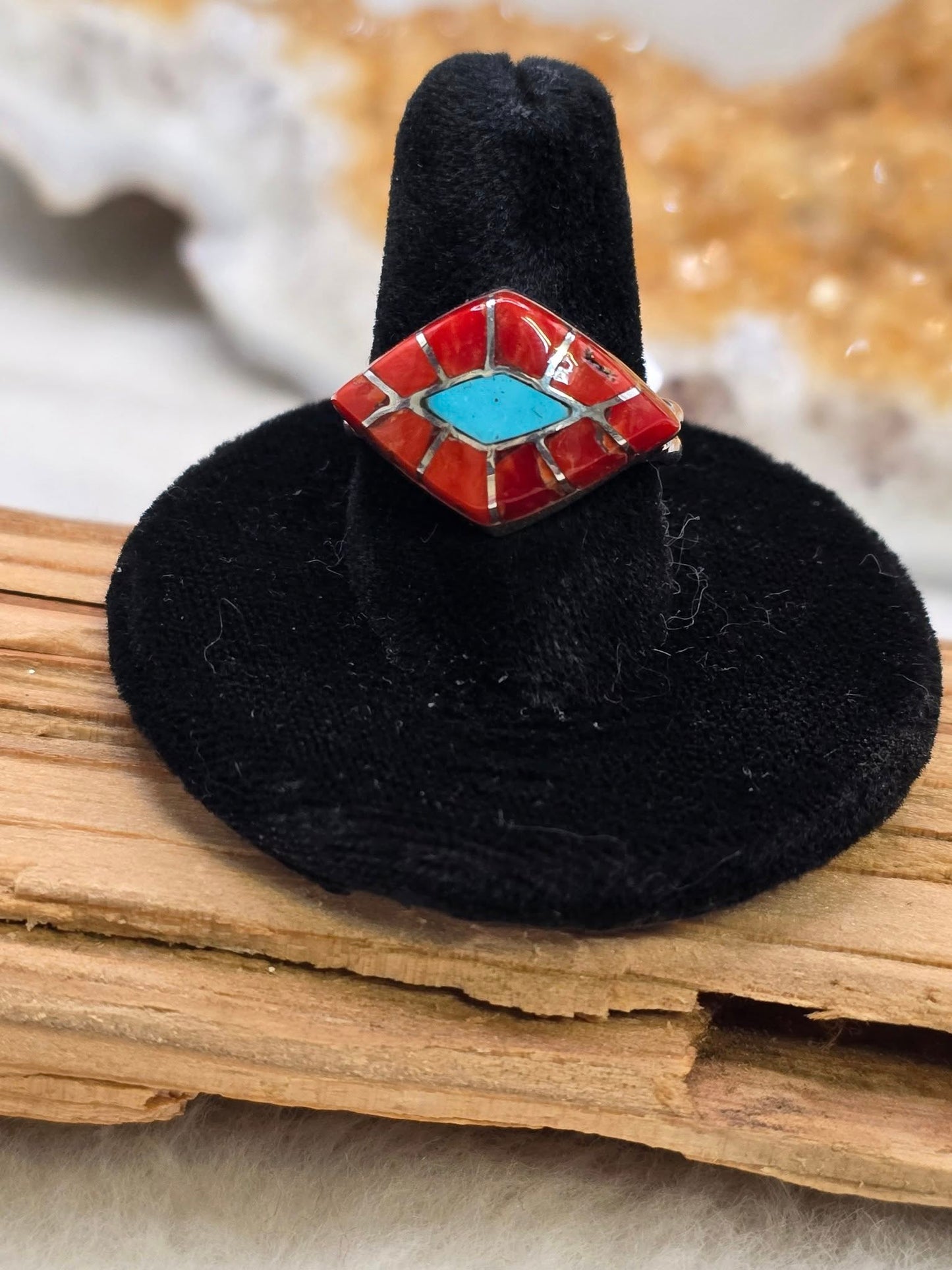 Spiny Oyster and Turquoise Ring