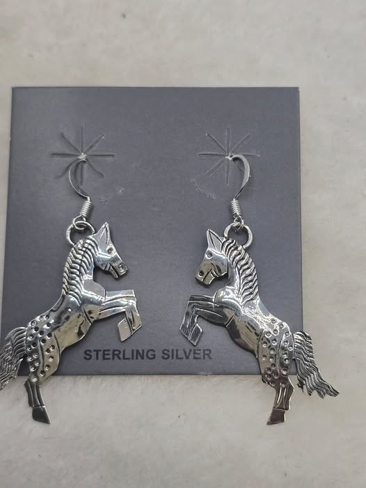 Sterling Horse Earrings