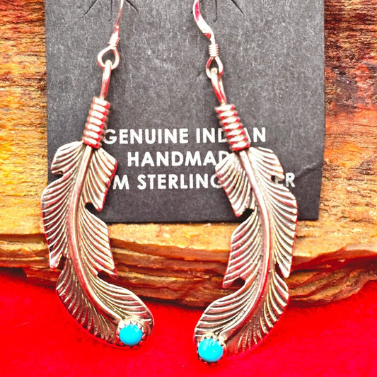Navajo Feather Earrings