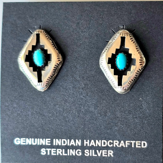 Navajo shadow box earrings