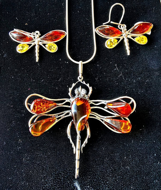 Amber dragonflies
