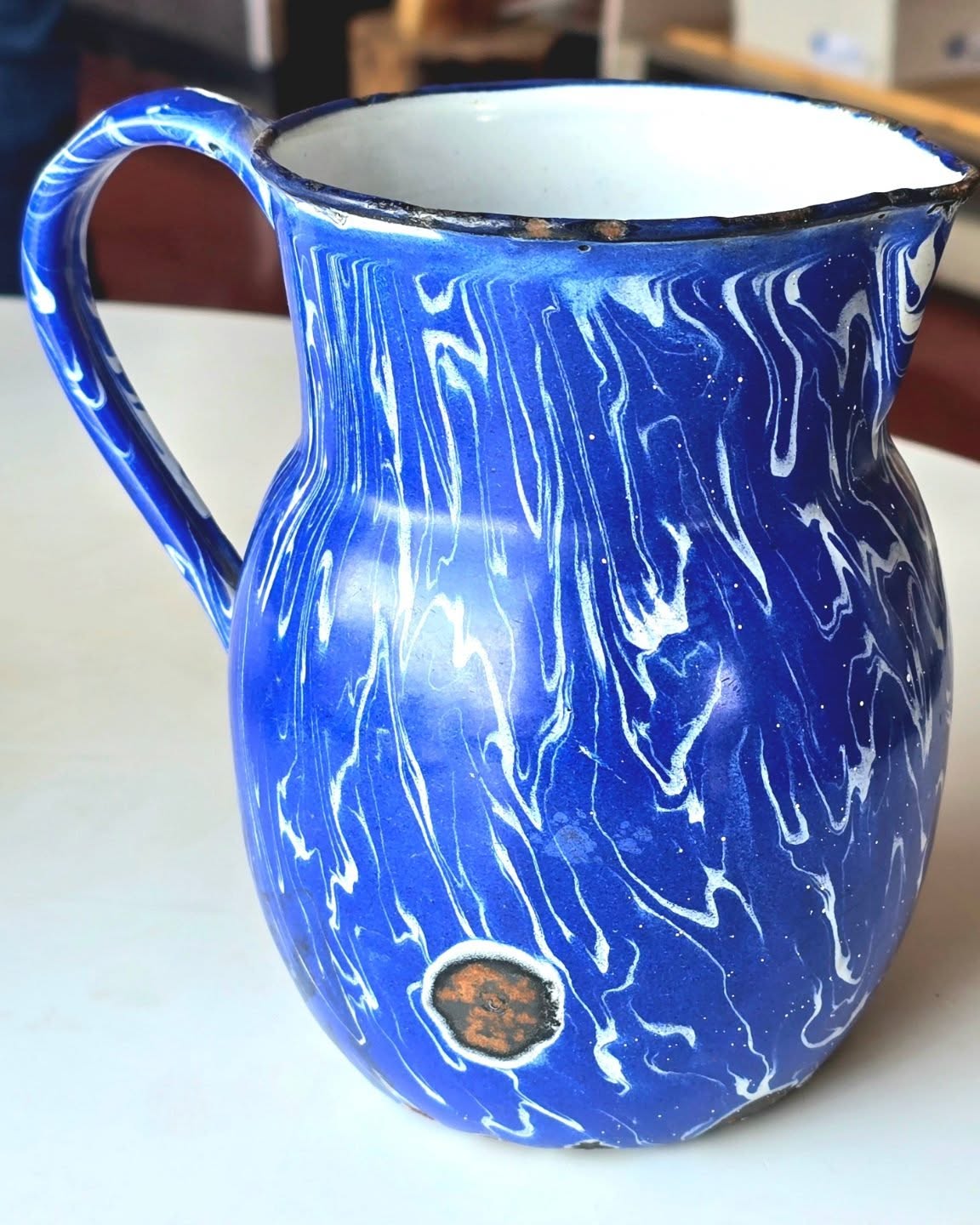 Vintage enamalware pitcher