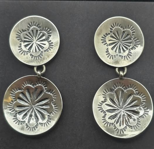 Sterling Stamped Earrings