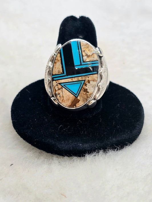 Men's Stone Inlaid ring
