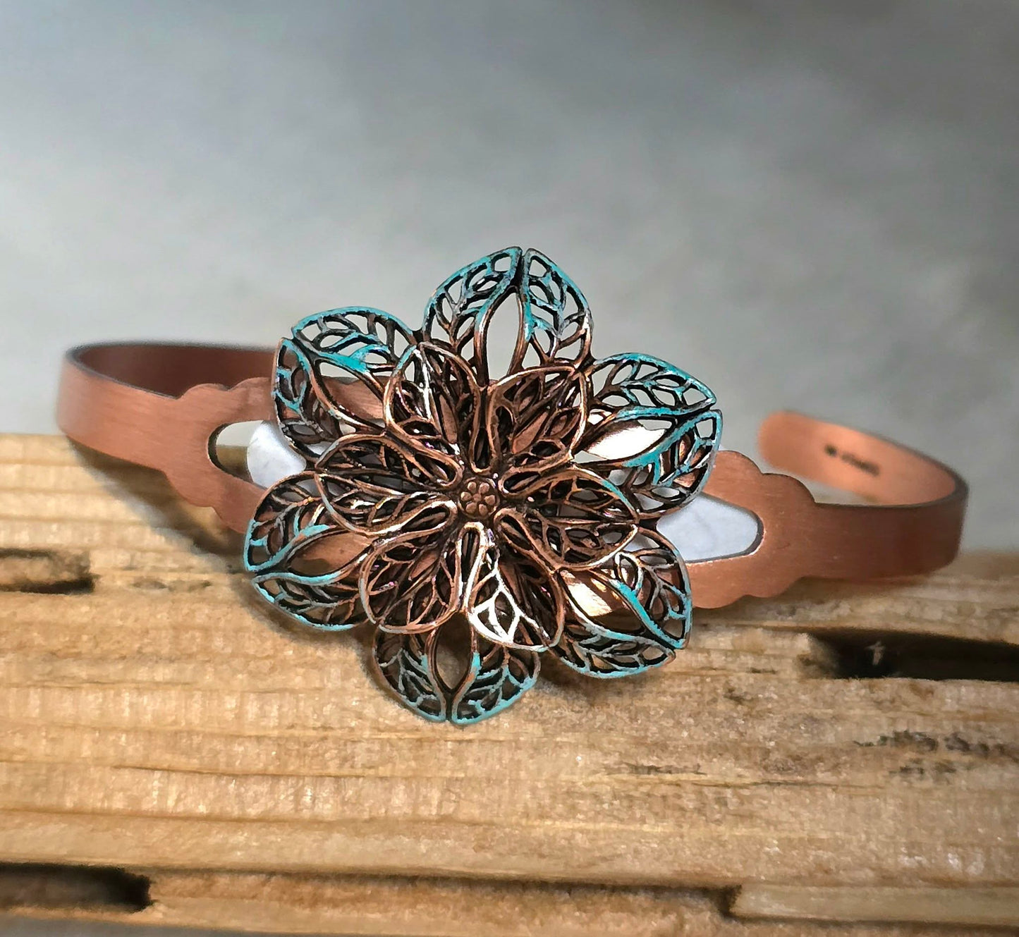 Copper Filigree Cuff Bracelet